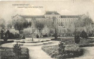 Nagyszeben, Erlen Park, K.u.K. helyőrségi kórház / park, military hospital