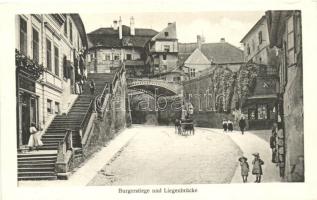 Nagyszeben, vár lépcső, híd, gyógyszertár / castle stairs, bridge, pharmacy