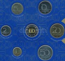 2000. 1Ft-100Ft 7klf db + 200Ft "Magyarország pénzérméi sorozat - Millenium" dísztokban T:...