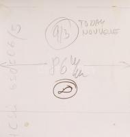 cca 1970 Felszolgálás a MALÉV gépen, 13x13 cm