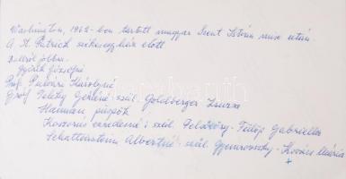 1962 Washington, A St. Patrick székesegyház előtt a Szent István napi mise után, a képen többek közö...