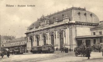 Milano, Milan; Stazione Centrale / railway statiton, trams (fa)