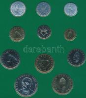 1995. 10Ft-200Ft, 11x különféle db, benne 200Ft Ag "Deák" dísztokos szettben T:BU
Adamo FO...