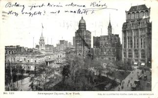 New York City, News Paper Square, automobiles (EB)