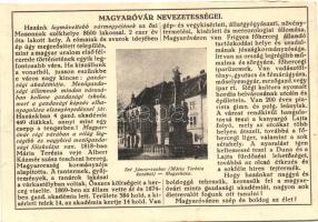 'Mosonmagyaróvár (Magyaróvár) nevezetességei' Szent János szobor, Megyeház, kiadja Farkasfalvi Kornél (EK)