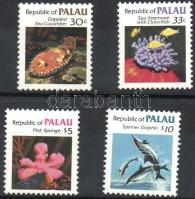 Marine animals 4 diff. stamps, Tengeri állatok 4 klf bélyeg