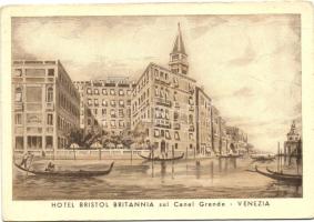 Venice, Venezia; Hotel Bristol Britannia sul Canal Grande (fa)