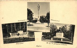 Sopron, Széchenyi tér, Prinz pihenő, Magyar királyi 76. gyalogezred emlékműve (fa)