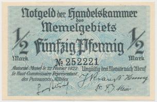 Német Birodalom / Memel / francia adminisztráció 1922. 50Pf T:I 
Germany / Free City of Memel / Fren...