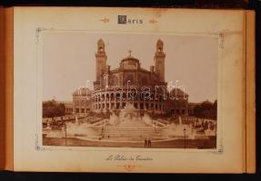 cca 1880-1890 Paris et ses Environs, 24 képet tartalmazó díszes album megviselt állapotban, 19x12 cm...