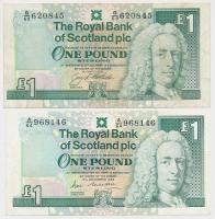 Skócia 1988-1992. 1Ł (2x) T:III Scotland 1988-1992. 1 Pound (2x) C:F