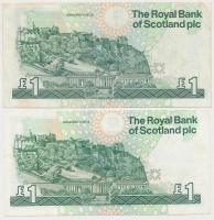 Skócia 1988-1992. 1Ł (2x) T:III
Scotland 1988-1992. 1 Pound (2x) C:F