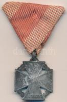 1916. "Károly-Csapatkereszt" cink kitüntetés kopott aranyozással és mellszalaggal T:3 Hungary 1916. "Karl Troop Cross" zinc decoration with ribbon C:F