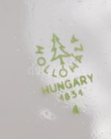 Hollóházi porcelán virágmintás matricás váza, hibátlan, jelzett, m: 36 cm