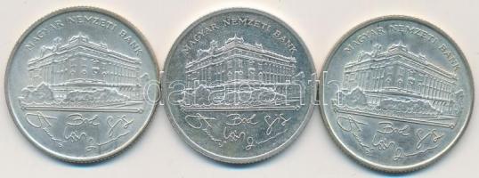 1992-1993. 200Ft Ag "MNB" (3x) T:2-
Adamo F13
