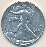 Amerikai Egyesült Államok 1942. 1/2$ Ag "Walking Liberty" T:2- tanúsítvánnyal
USA 1942. 1/...