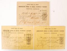 1930-1932 Uruguayi postahivatal igazolása éves fiókbérleti díj megfizetéséről 3 évre / Certification for payment of post box in Uruguay