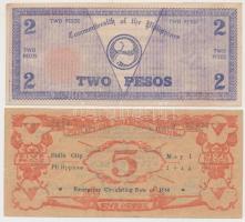 Fülöp-szigetek/Bacolod/Negros Occidental Provincial Currency Committee 1942. 2P + Fülöp-szigetek/Ilo...