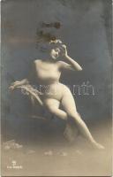 Lady in ballet shoes, erotic postcard, Ser. 929/5. (fl)