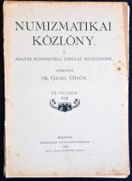 Numizmatikai Közlöny XX. évfolyam, 1921. Budapest 1922.