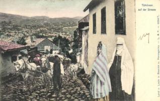 Türkinnen auf der Strasse / Bosnia, folklore; collage