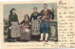 Nationalcostüm von Breno bei Ragusa / Dubrovnik region, folklore