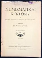 Numizmatikai Közlöny XV. évfolyam, 1916. I. füzet. Budapest 1916. sérült