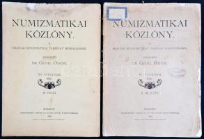 Numizmatikai Közlöny XV. évfolyam, 1916. II-III. füzet + IV. füzet külön kötetben. Budapest 1916.