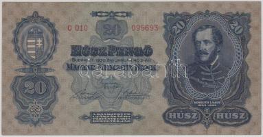 1930. 20P nyomdai papírránccal T:I-,II (hajtatlan)