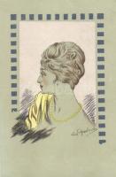 Italian art postcard, lady s: Ambrosio
