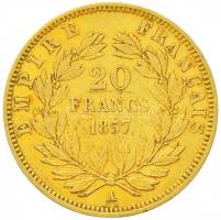 Franciaország / Második Császárság 1857A 20Fr Au "III. Napóleon" Párizs (6.38g/0.900) T:2-...