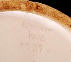 Zsolnay kerámia korsó, alján lepattanásokkal, jelzett, m: 24 cm