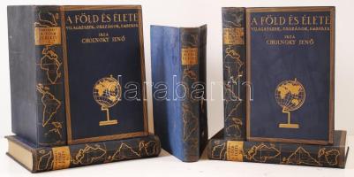 Cholnoky Jenő: A Föld és élete I-V. kötet. Minden kötet. Teljes sorozat, gazdag képanyaggal. Egységes, kiadói egészvászon kötésben. Egy kötet kissé foltos, a többi szép állapotban. Csak egy térképmelléklettel