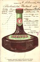 Mentő Gyógyfűlikőr, Engl Bernát és Társa / Hungarian liquor advertisement litho