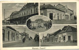 Csap, vasútállomás, Sermer Sámuel és Kazinczy Sándor üzlete / railway station, shops (EK)