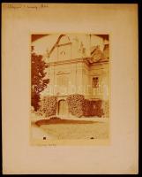 1900 Bükfürdő: Szapáry kastély. Nagyméretű kéményhátű fotó 25x22 cm