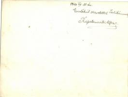 1940 december 15. - Kapetanovits Alfonz gordonka művész Jolikának dedikált koncertfotója, 18x24 cm