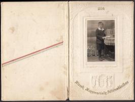 1934 Sugár Fotoszalon (Rákoshegy): Hiszek Magyarország feltámadásában feliratú, dombornyomott, anyák...