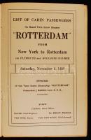1920 A Holland Amerika Line Rotterdam gőzösének utaslistája és a Miss America választást népszerűsít...