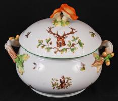 Herendi Chasse, tetes moyennes (vadász) mintájú étkészlet, kézzel festett, jelzett, hibátlan, összes...