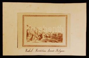 cca 1912 Képek a balkáni háborúból. Szkopje, Pettola térsége bolgár és szerb katonákkal 18 + 4 db ér...
