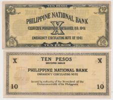 Fülöp-szigetek/Bacolod/Negros Occidental Provincial Currency Committee 1941. 10P + Fülöp-szigetek/Ce...
