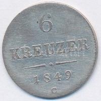 Ausztria/cseh verdejel 1849C 6Kr Ag T:2-,3 Austria/Czech mintmark 1849C 6 Kreuzer Ag C:VF,F Krause KM#2200