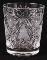 6db ólomkristály kupicás pohár, csiszolt, hibátlan, m:6 cm