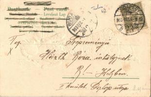 Krampus lady Emb. litho