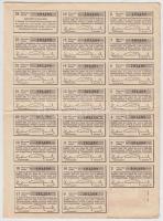 Budapest 1920. "Nemzeti Hitelintézet Részvénytársaság" részvénye 200K-ról szelvényekkel (3...