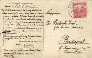 1918 Pozsony, IV. Károly és Zita látogatása / royal visit