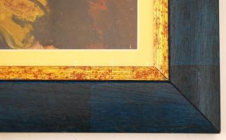 Gráber Margit (1896-1993): Virágcsendélet. Olaj, karton, jelzett, üvegezett keretben, 70×50 cm