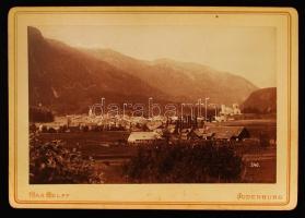 cca 1890 Mauterndorf 2 db fotó, egyiken érdekes jelmezes emberek / Mauterndorf 2 photos. One with in...