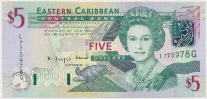 Kelet-Karibi Államok/Grenada 1993. (DN) 5$ T:II  East Caribbean States/Grenada 1993. (ND) 5 Dollars C:XF